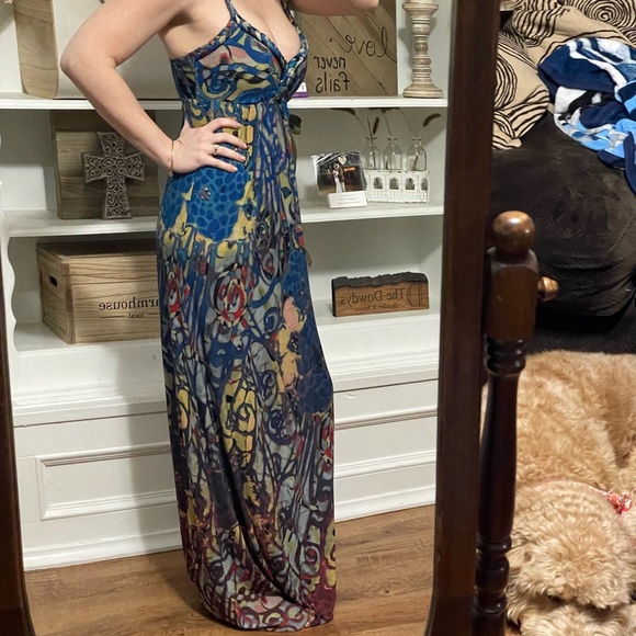 Charming Charlie braided multi colored Maxi Dress - Picture 4 of 14